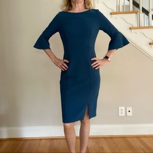 WHBM Blue Bell Sleeved Dress